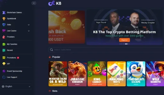 K8 Casino etusivu