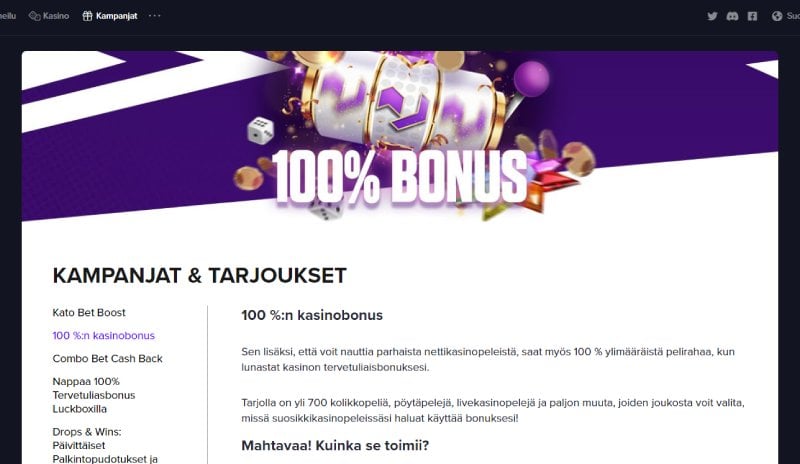 Luckbox Casino kasinobonus