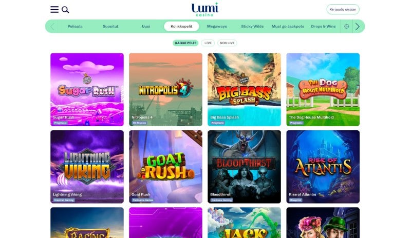 Lumi Casino Kommentoi Online-ruletti, kolikkopelit ja reaaliaikainen videopeli 