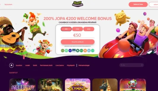 Slot Paradise Casino etusivu