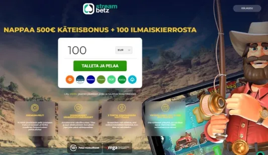 StreamBetz Casino etusivu