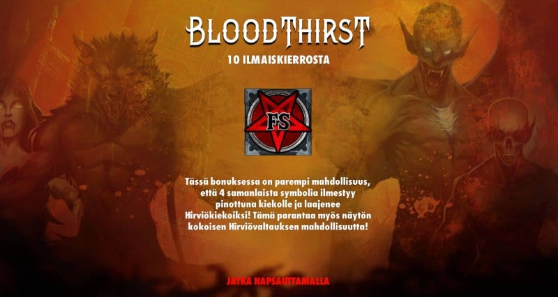 Bloodthirst ilmaiskierrokset