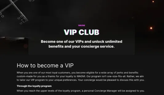 Wagmi Casino VIP-klub