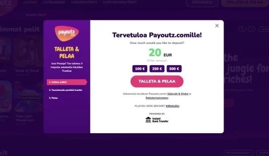 Payoutz Casino talleta ja pelaa