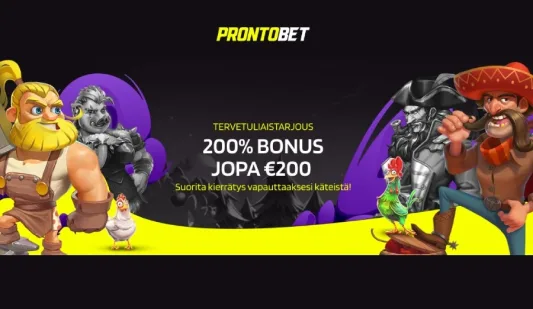 ProntoBet Casino tervetuliaisbonus