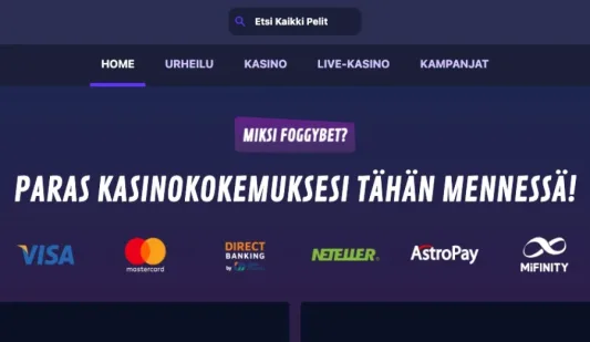 FoggyBet Casino paras kasinokokemus