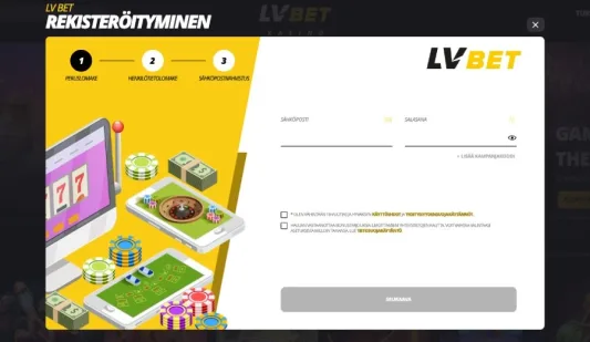 LV Bet Casino rekisteröityminen