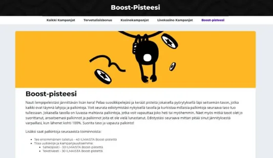 Boost Casino boost pisteet