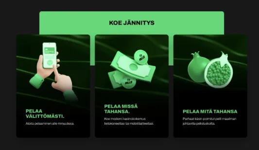 Hillo Casino pelaa missä ja mitä vain