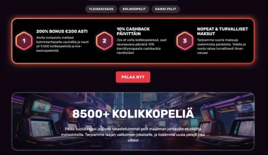 Instaslots Casino - tervetulobonus, käteispalautus ja paljon pelattavaa