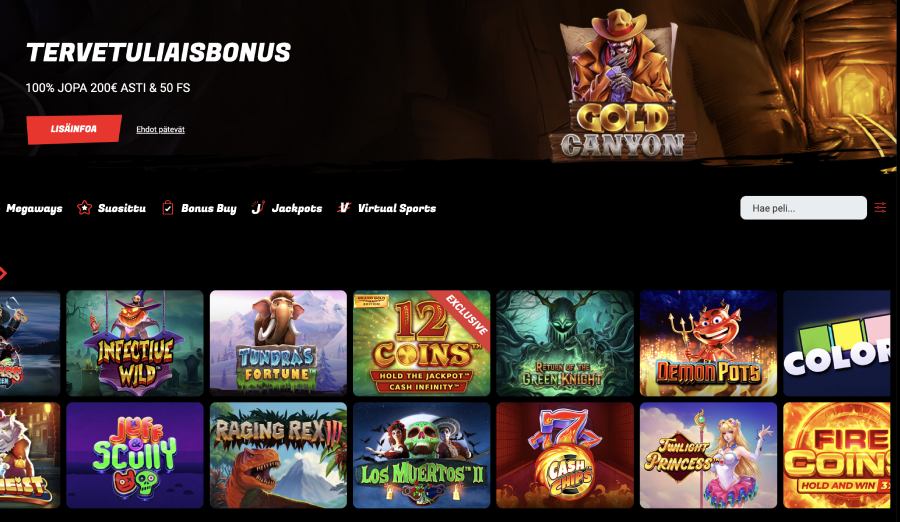 Sons of Slots Casino etusivu