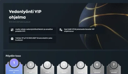 Vave Casino vedonlyönnin VIP-ohjelma