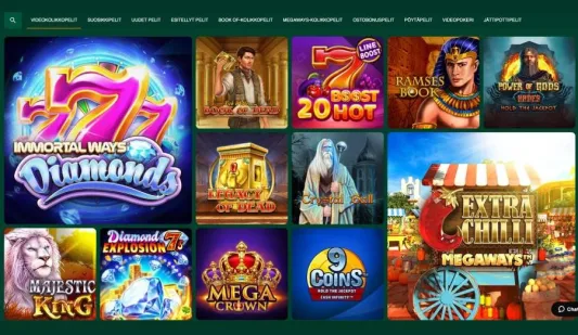 Gomblingo Casino kolikkopelivalikoimaa