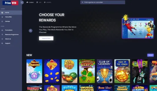 DynoBet Casino etusivu