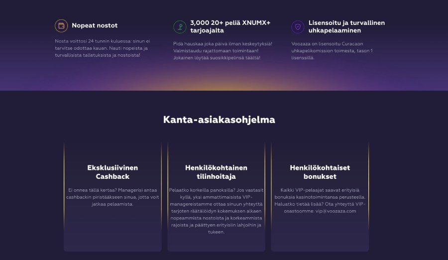 Voozaza Casino perinteinen nettikasino