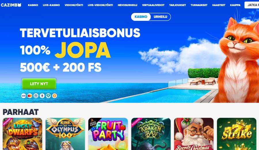 Cazimbo Casino tervetuliaisbonus