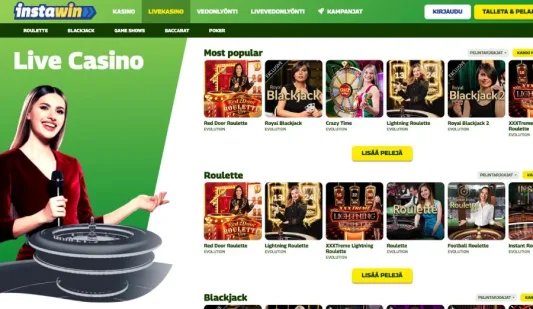 InstaWin Casino live-kasino