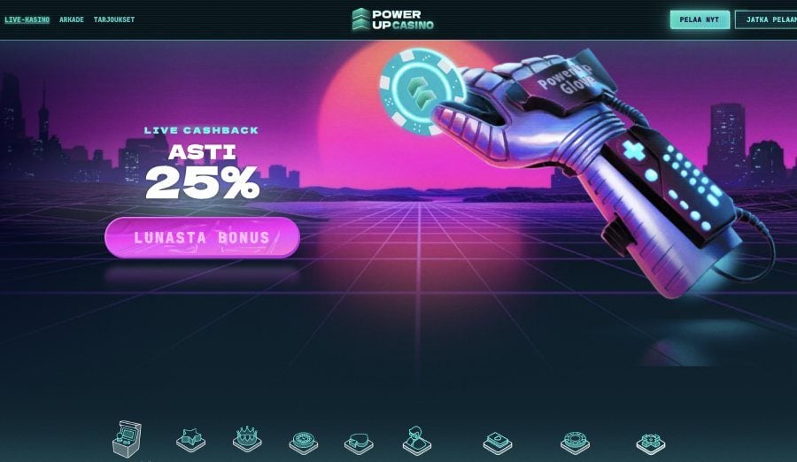 PowerUp Casino live-kasino cashback