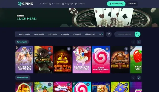 77Spins Casino etusivu