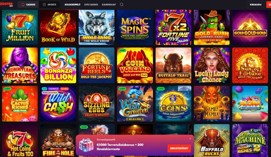 Rooster Bet Casino kolikkopelit