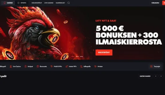 Rooster Bet Casino tervetuliaisbonus