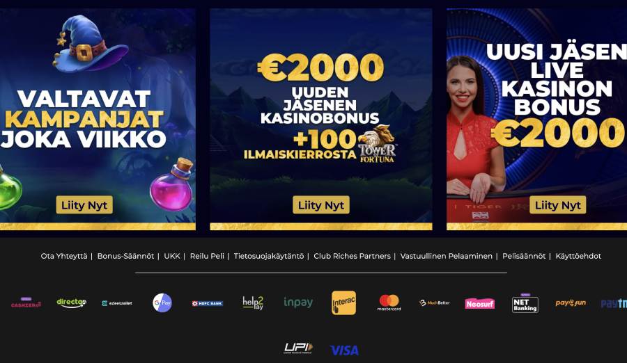 Club Riches Casino - vaihtuvia kampanjoita