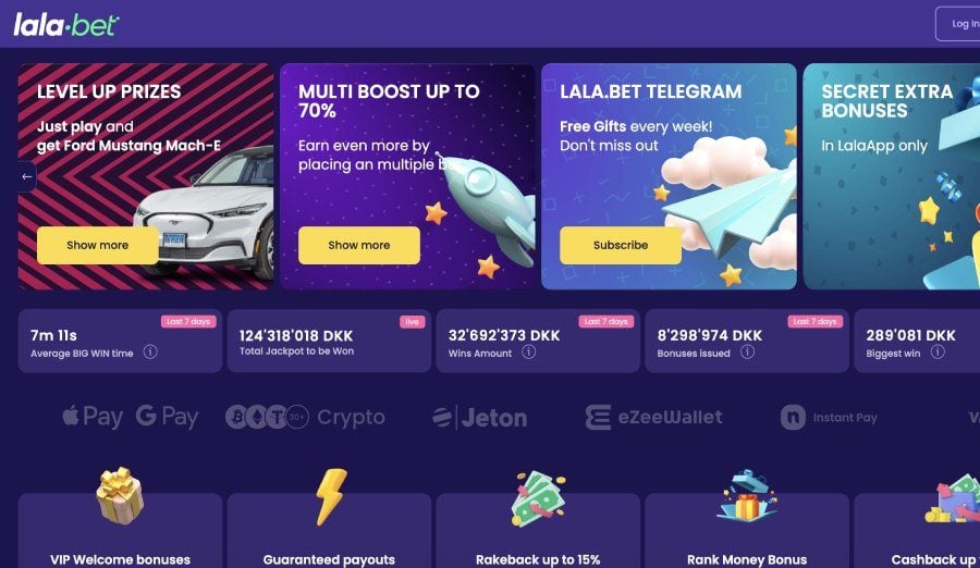 LaLaBet Casino etusivu