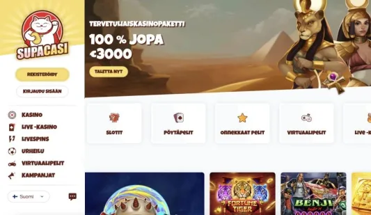 Supacasi Casino etusivu