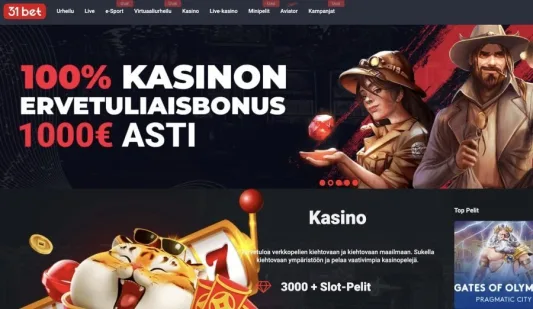 31Bet Casino tervetuliaisbonus