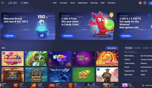 Legzo Casino etusivu