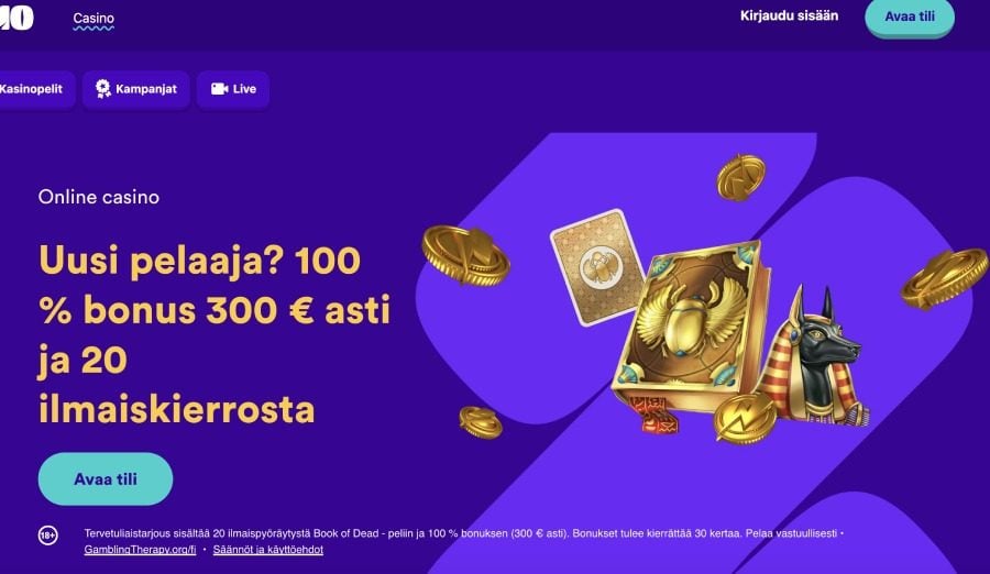 Casumo Casino tervetuliaisbonus