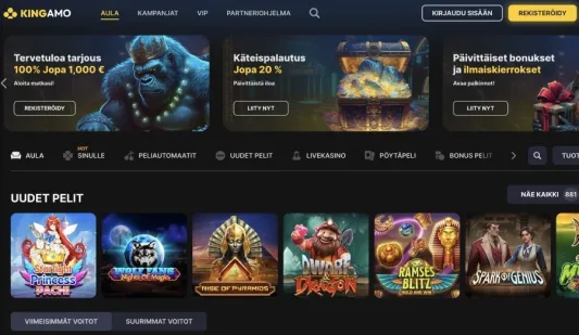 Kingamo Casino etusivu