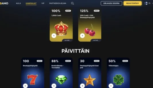 Kingamo Casino tervetuliaisbonus