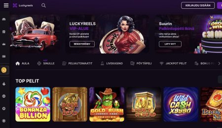 LuckyReels Casino etusivu
