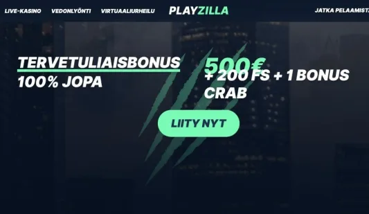 Playzilla Casino tervetuliaisbonus