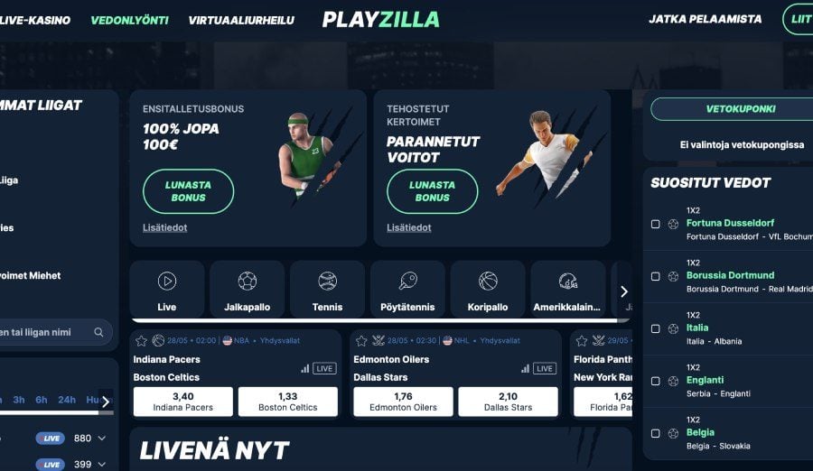 Playzilla Casino vedonlyönti