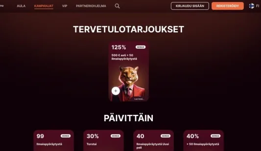 Puma Casino tervetuliaisbonus