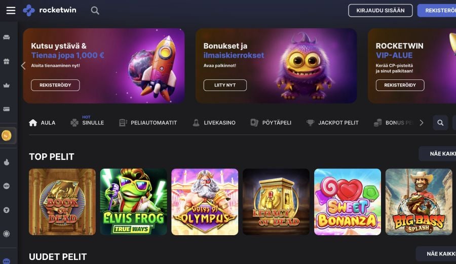 Rocketwin Casino etusivu