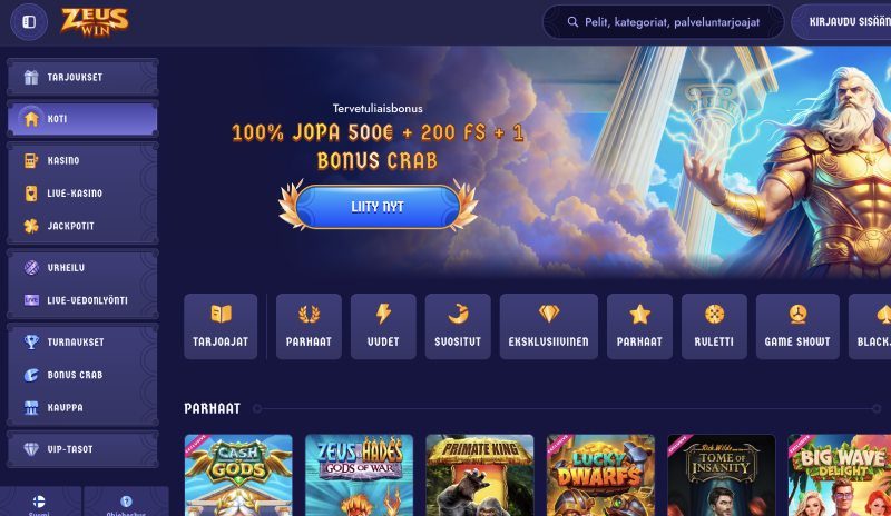 Zeuswin Casino etusivu