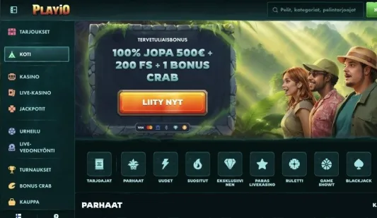 Playio Casino etusivu