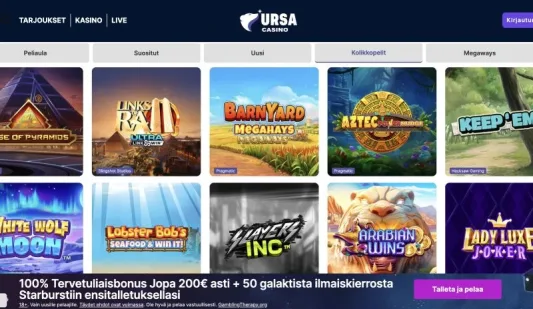 Ursa Casino kolikkopelit