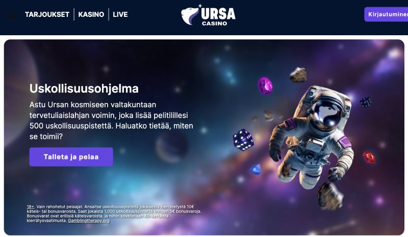 Ursa Casino uskollisuusohjelma