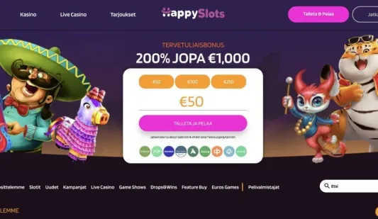 HappySlots Casino talletus