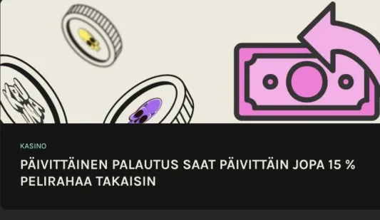 Kruuna päivittäinen käteispalautus