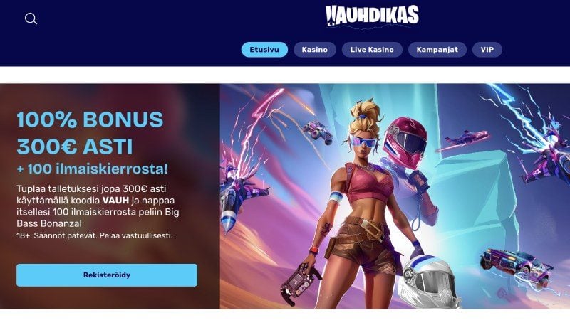 Vauhdikas Casino tervetuliaisbonus