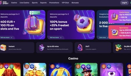 WinSpirit Casino etusivu