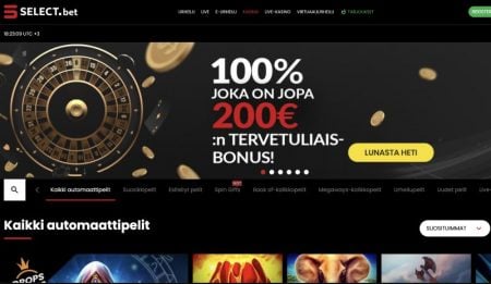 Select.bet Casino etusivu