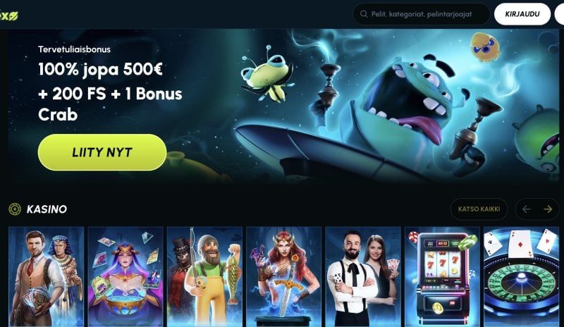 Slotexo Casino etusivu