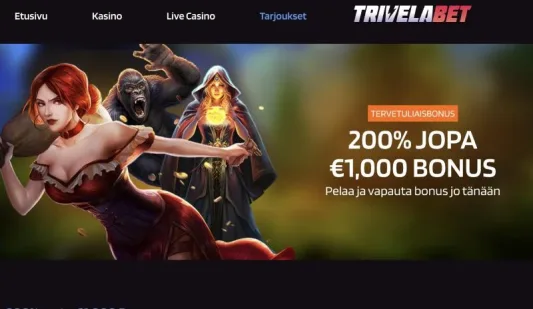 TrivelaBet Casino tervetuliaisbonus