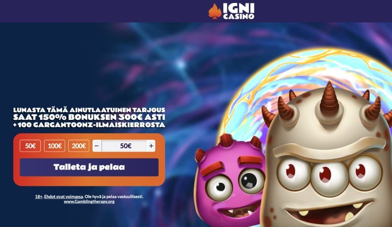 Igni Casino tervetuliaisbonus